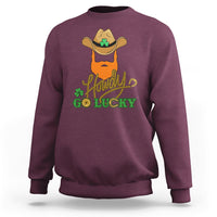 Howdy Go Lucky Irish Cowboy St Patrick's Day Shamrocks Sweatshirt - Wonder Print Shop