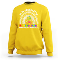 In February We Wear Zebra Rare Disease Awareness Rainbow Zebra Sweatshirt - Wonder Print Shop