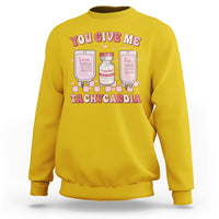 Retro You Give Me Tachycardia ICU Nurse Life Valentines Day Sweatshirt - Wonder Print Shop
