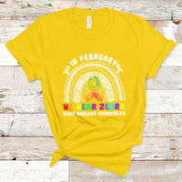 In February We Wear Zebra Rare Disease Awareness Rainbow Zebra T Shirt - Wonder Print Shop