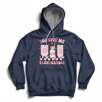 Retro You Give Me Tachycardia ICU Nurse Life Valentines Day Hoodie - Wonder Print Shop