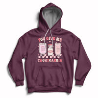 Retro You Give Me Tachycardia ICU Nurse Life Valentines Day Hoodie - Wonder Print Shop