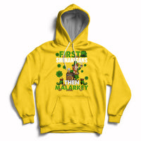 First Shenanigans Then Malarkey St. Patrick's Day Leprechaun Hoodie - Wonder Print Shop