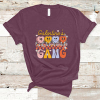Galentines Gang Retro Groovy Checkered Valentine Day Sisters T-Shirt - Wonder Print Shop