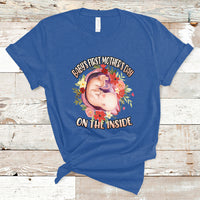 Baby's First Mother's Day On The Inside Boy Pregnant Mommy Announcement T Shirt - Wonder Print Shop