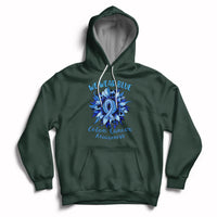 We Wear Blue Colon Cancer Awareness Month CRC Blue Ribbon Sunflower Hoodie - Wonder Print Shop