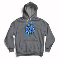 We Wear Blue Colon Cancer Awareness Month CRC Blue Ribbon Sunflower Hoodie - Wonder Print Shop