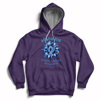 We Wear Blue Colon Cancer Awareness Month CRC Blue Ribbon Sunflower Hoodie - Wonder Print Shop