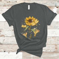 Choose To Shine Dragonflies Sunflower Growth Mindset T Shirt - Wonder Print Shop