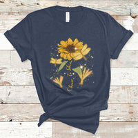 Choose To Shine Dragonflies Sunflower Growth Mindset T Shirt - Wonder Print Shop