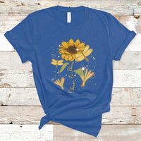 Choose To Shine Dragonflies Sunflower Growth Mindset T Shirt - Wonder Print Shop