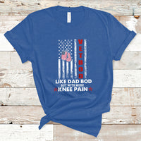 Vetbod Like Dad Bod But With More Knee Pain Patriotic Dog Tag T-Shirt - Wonder Print Shop