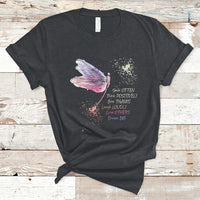 Dragonfly Smile Often Think Positively Give Thank Motivation T Shirt - Wonder Print Shop