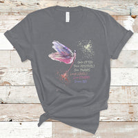 Dragonfly Smile Often Think Positively Give Thank Motivation T Shirt - Wonder Print Shop