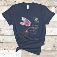 Dragonfly Smile Often Think Positively Give Thank Motivation T Shirt - Wonder Print Shop