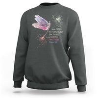 Dragonfly Smile Often Think Positively Give Thank Motivation Sweatshirt - Wonder Print Shop