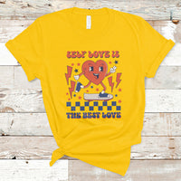Self Love Is The Best Love Funny Heart Retro Valentine's Day T-Shirt - Wonder Print Shop