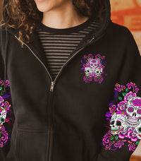 The Good Girl In Me Got Tired Sugar Skull Hoodie - Wonder Print Shop