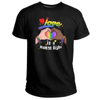 Love is A Human Right LGBTQ Rainbow Heart Gay Pride, LGBT T Shirt - Wonder Print Shop
