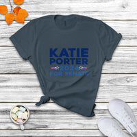Katie Porter 2024 For US Senate California Democrat Senator - Blue T Shirt - Wonder Print Shop