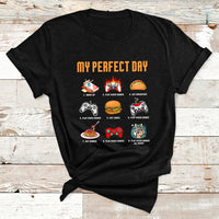 My Perfect Day Video Games Funny Cool Gamer T Shirt - Wonder Print Shop