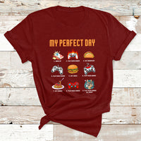 My Perfect Day Video Games Funny Cool Gamer T Shirt - Wonder Print Shop