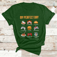 My Perfect Day Video Games Funny Cool Gamer T Shirt - Wonder Print Shop