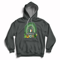 Happy Go Lucky Happy St. Patrick's Day Rainbow Shamrocks Hoodie - Wonder Print Shop