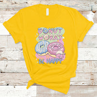 Donut Worry Be Happy Positive Funny Gifts Mens Womens Kids T-Shirt - Wonder Print Shop