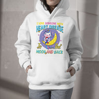 Unicorn I Love Someone With Heart Disease To The Moon & Back Hoodie - Wonder Print Shop
