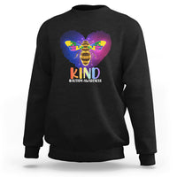 Autism Awareness Be Kind Bee Puzzle Autistic Care Support Sweatshirt - Wonder Print Shop