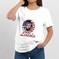 Drinking Like Lincoln 4th of July Men Abraham American Flag T Shirt - Wonder Print Shop