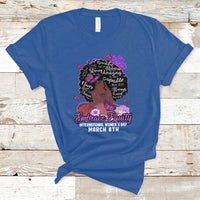International Women's Day IWD Embrace Equity Black Girl Queen Women's History T Shirt - Wonder Print Shop