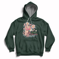 Forest green women’s hoodie with floral bouquet graphic and “Happy Mother Day” text on chest