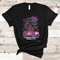 International Women's Day IWD Embrace Equity Black Girl Queen Women's History T Shirt - Wonder Print Shop
