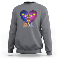 Autism Awareness Be Kind Bee Puzzle Autistic Care Support Sweatshirt - Wonder Print Shop