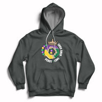 Peace Love King Cake Mardi Gras Party Carnival Costume Hoodie - Wonder Print Shop