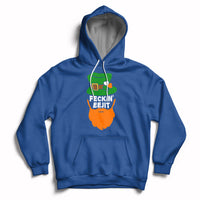 Royal blue hoodie with front pouch pocket, drawstring hood, and “FECKIN EEJIT” shamrock graphic.
