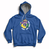 Peace Love King Cake Mardi Gras Party Carnival Costume Hoodie - Wonder Print Shop
