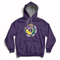 Peace Love King Cake Mardi Gras Party Carnival Costume Hoodie - Wonder Print Shop