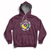 Peace Love King Cake Mardi Gras Party Carnival Costume Hoodie - Wonder Print Shop