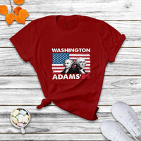 Washington Adams 1789 American Patriots Presidents Day US History US Pride Political T Shirt - Wonder Print Shop