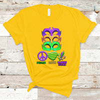 Peace Love Mardi Gras Mardi Gras Costume Carnival Masks T-Shirt - Wonder Print Shop