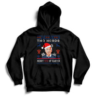 Santa Joe Biden Happy 4th Of Easter Ugly Christmas Sweater Hoodie - Wonder Print Shop