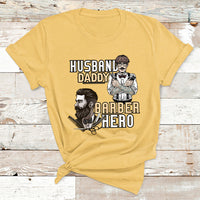 Husband Daddy Barber Hero T Shirt - Wonder Print Shop