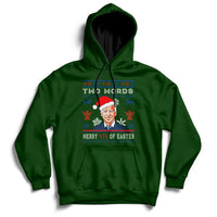 Santa Joe Biden Happy 4th Of Easter Ugly Christmas Sweater Hoodie - Wonder Print Shop