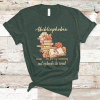 Funny Book Nerd Abibliophobia Definition The Fear Of Running Out Of Books Library Book Reading T Shirt - Wonder Print Shop