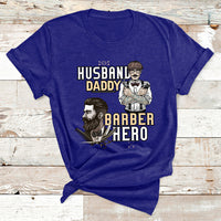 Husband Daddy Barber Hero T Shirt - Wonder Print Shop