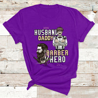 Husband Daddy Barber Hero T Shirt - Wonder Print Shop