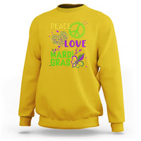 Peace Love Mardi Gras Parade Mardi Gras Costume Carnival Sweatshirt - Wonder Print Shop